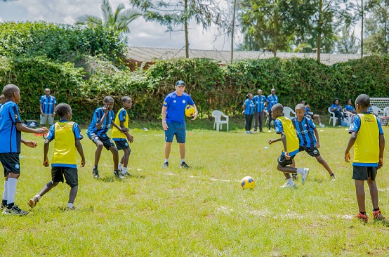 SK Football Academy and Kigali Marriott Hotels coached children at SOS Children’s Villages schools