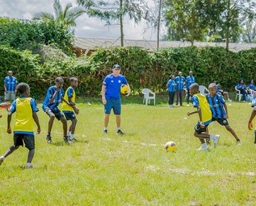 SK Football Academy and Kigali Marriott Hotels coached children at SOS Children’s Villages schools